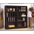 Concepts In Wood Concepts In Wood MI4848-E Double Wide Bookcase; Espresso Finish 8 Shelves MI4848-E